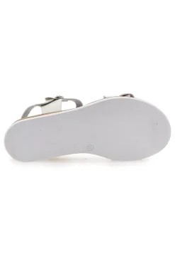Sandali Bianchi e Platino Con Platform 4,5 cm Plocadi 3007