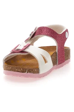 Sandali bianchi e rosa con brillantini Pittarello Bio 257A084SR