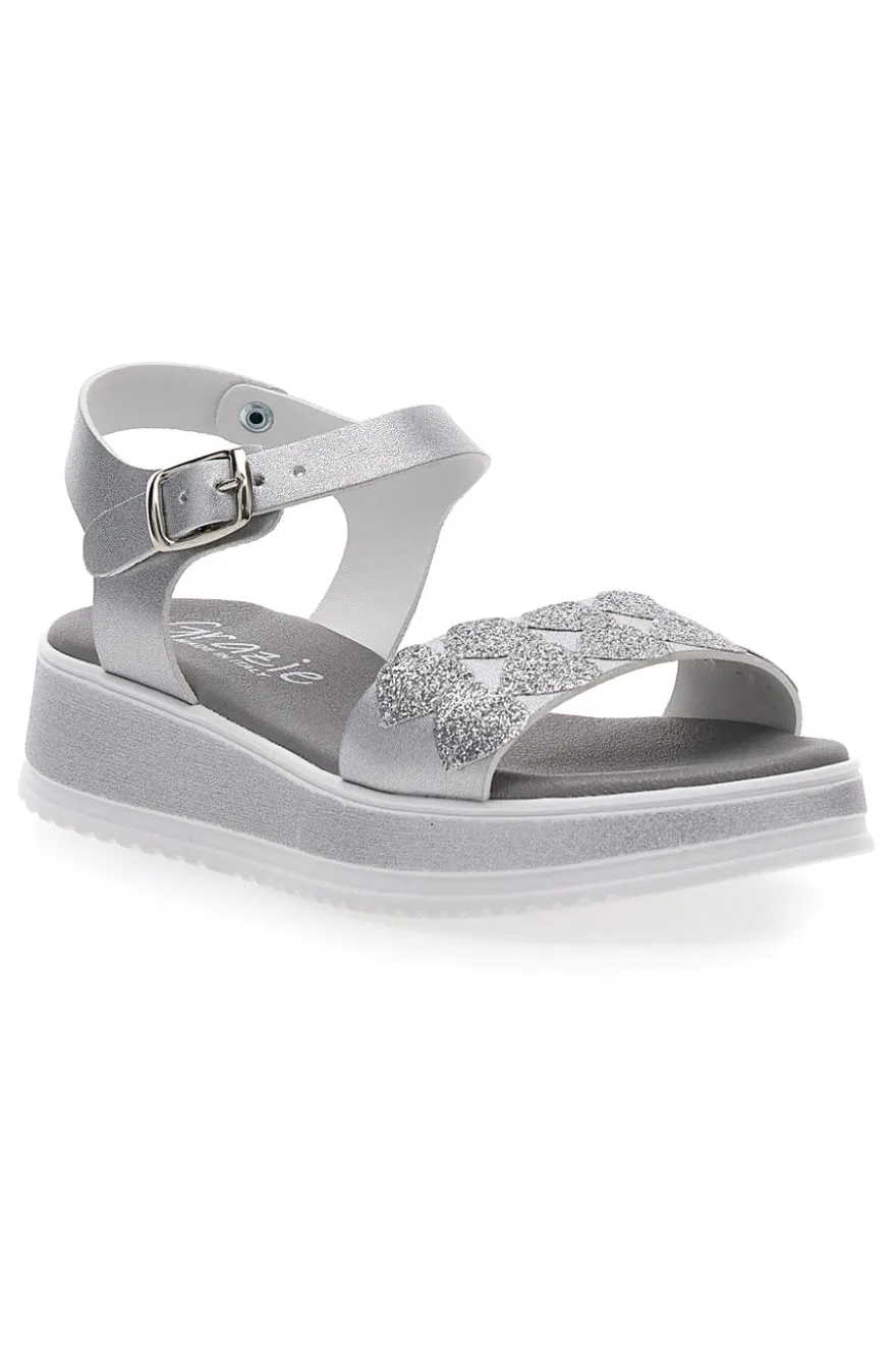 Sandali Bianchi Eleganti da Cerimonia Grazie Girl 11244159