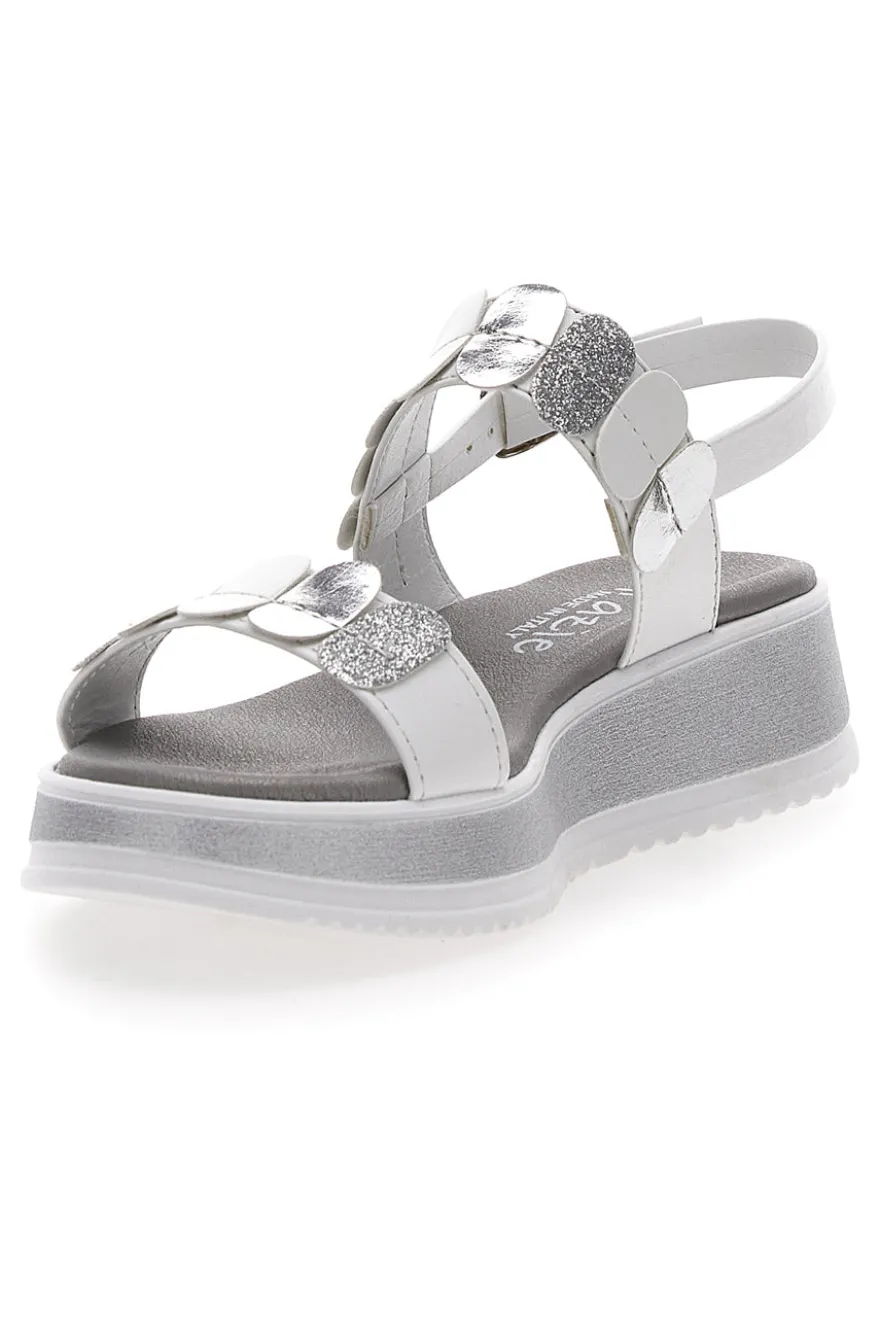 Sandali Bianchi Eleganti da Cerimonia Grazie Girl 11244033