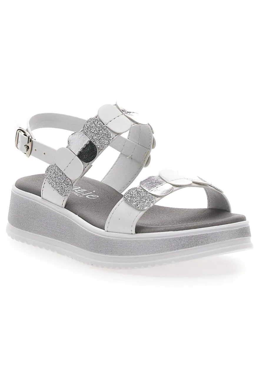 Sandali Bianchi Eleganti da Cerimonia Grazie Girl 11244033