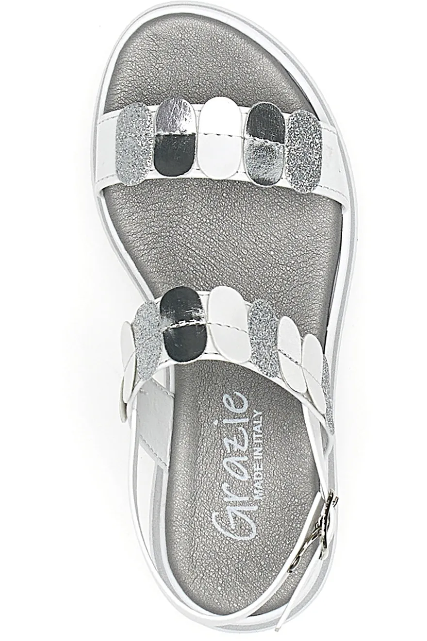Sandali Bianchi Eleganti da Cerimonia Grazie Girl 11244033