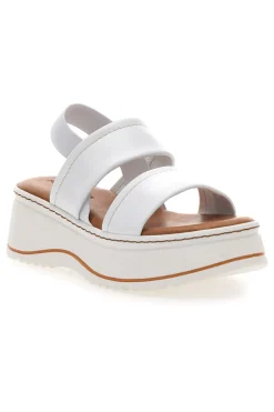 Sandali Bianchi in Pelle con Platform e Elastico Posteriore PITTARELLO 54874