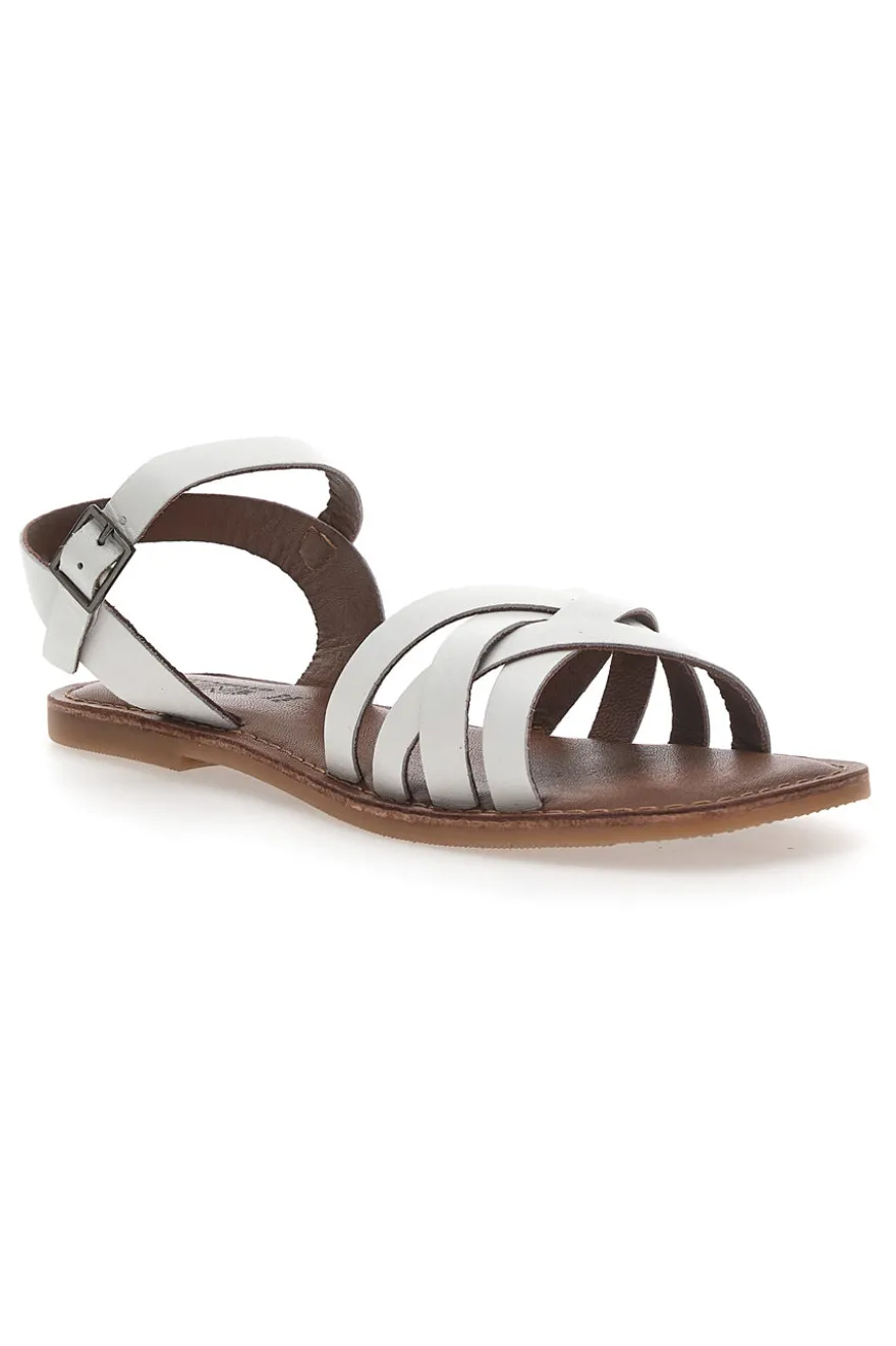 Sandali Bianchi In Vera Pelle Pittarello Sun A99311102