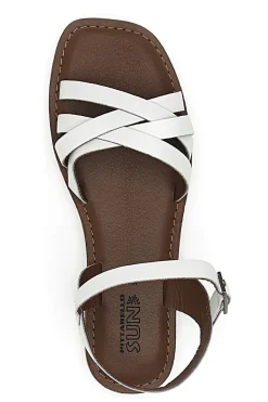 Sandali Bianchi In Vera Pelle Pittarello Sun A99311102