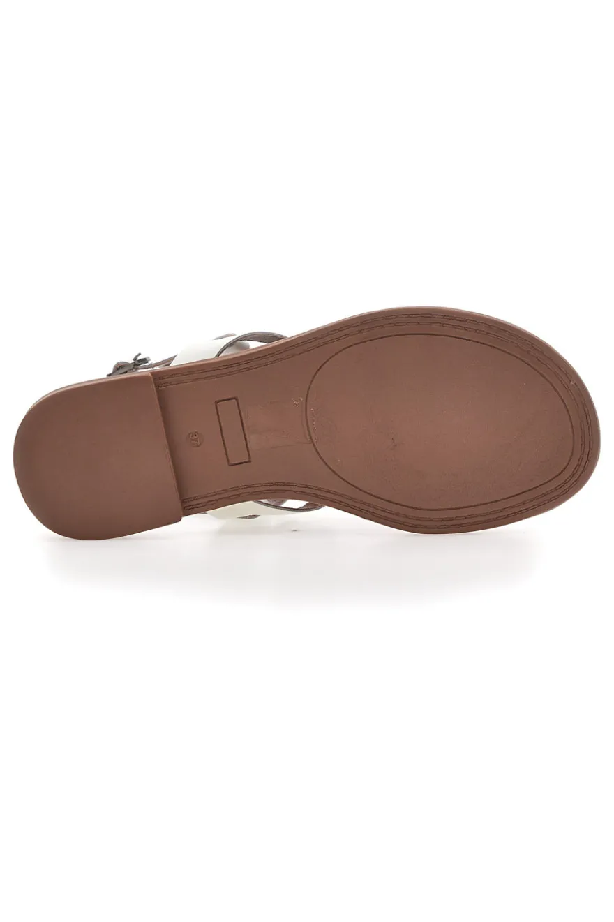Sandali Bianchi In Vera Pelle Pittarello Sun A6440102
