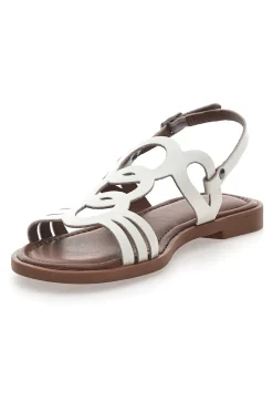 Sandali Bianchi In Vera Pelle Pittarello Sun A6440102