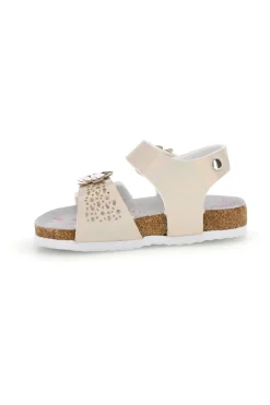 Sandali bianchi iridescenti con fiori Pitt kids 14330