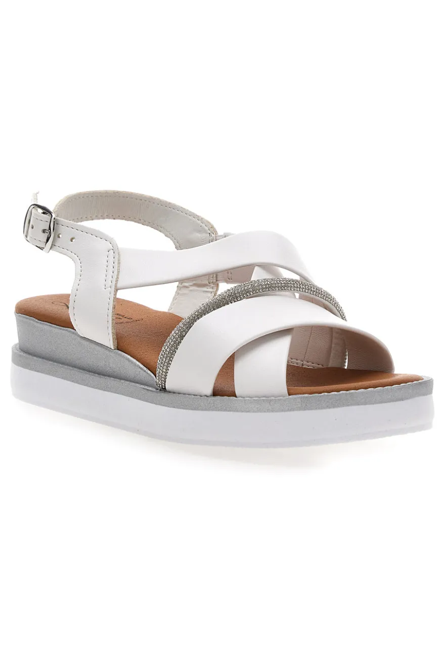 Sandali bianchi Made in Italy Pittarello look B82923