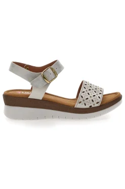 Sandali Bianchi Perlati con Platform Linea Comoda 7194P