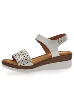 Sandali Bianchi Perlati con Platform Linea Comoda 7194P
