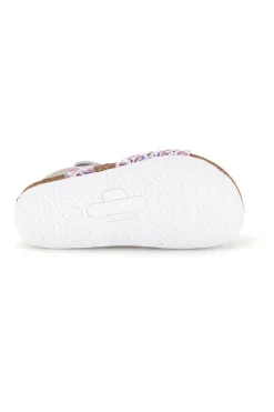 Sandali bianco con stampa cuori rosa Pittarello bio 257A112SR