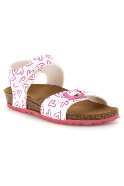 Sandali bianco con stampa cuori doppia regolazione Pitt kids 45289glo