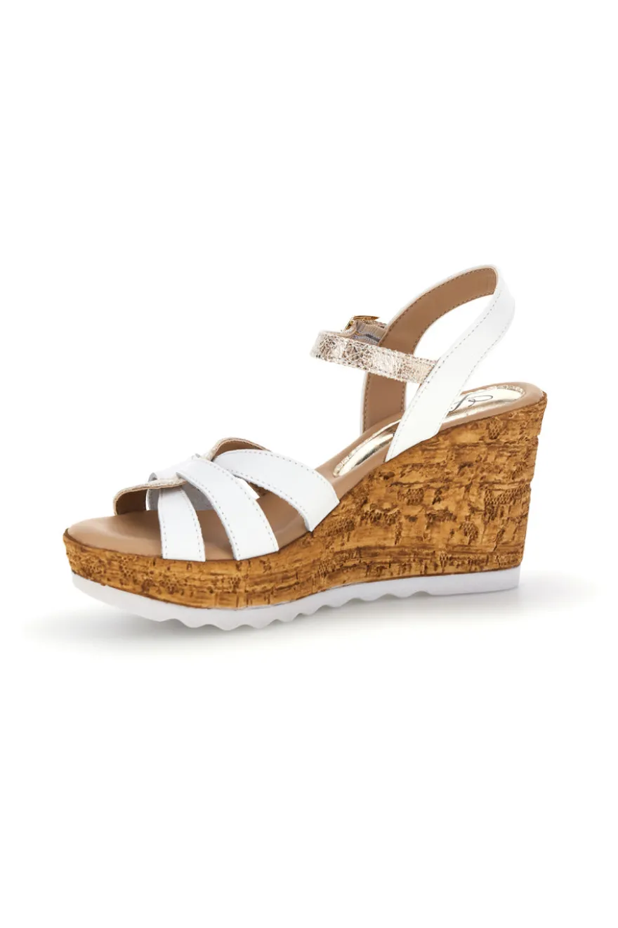 Sandali bianco Made in Italy con tomaia in pelle Pittarello look MK24731