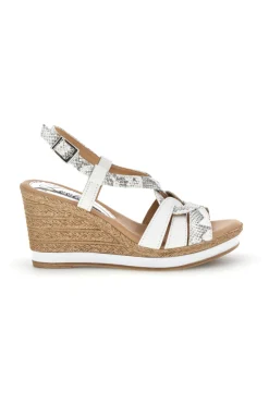 Sandali bianco Made in Italy con tomaia in pelle Pittarello look MK3226228