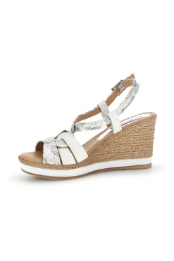 Sandali bianco Made in Italy con tomaia in pelle Pittarello look MK3226228