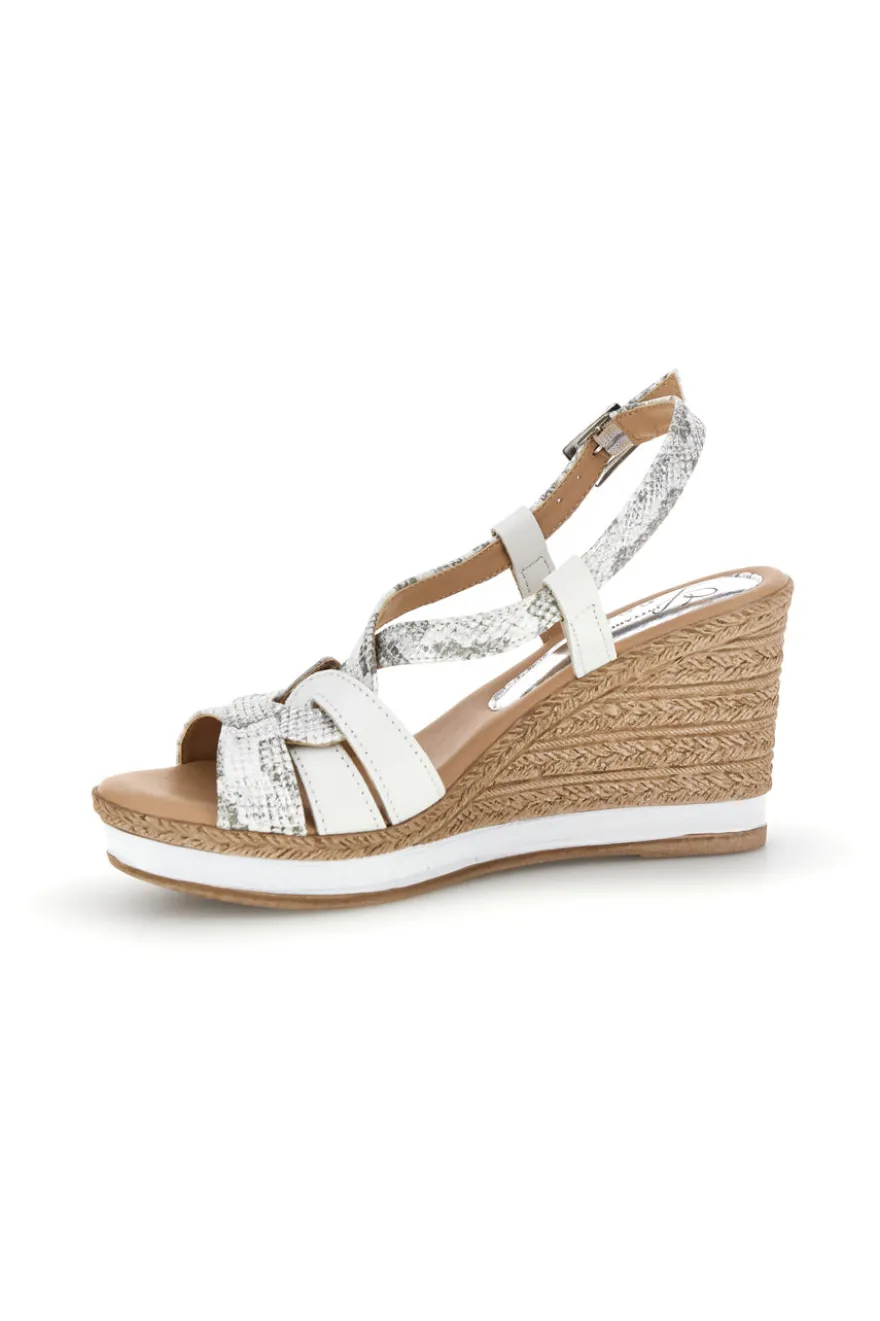 Sandali bianco Made in Italy con tomaia in pelle Pittarello look MK3226228