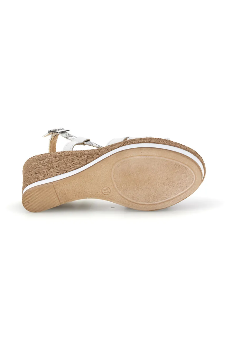 Sandali bianco Made in Italy con tomaia in pelle Pittarello look MK3226228
