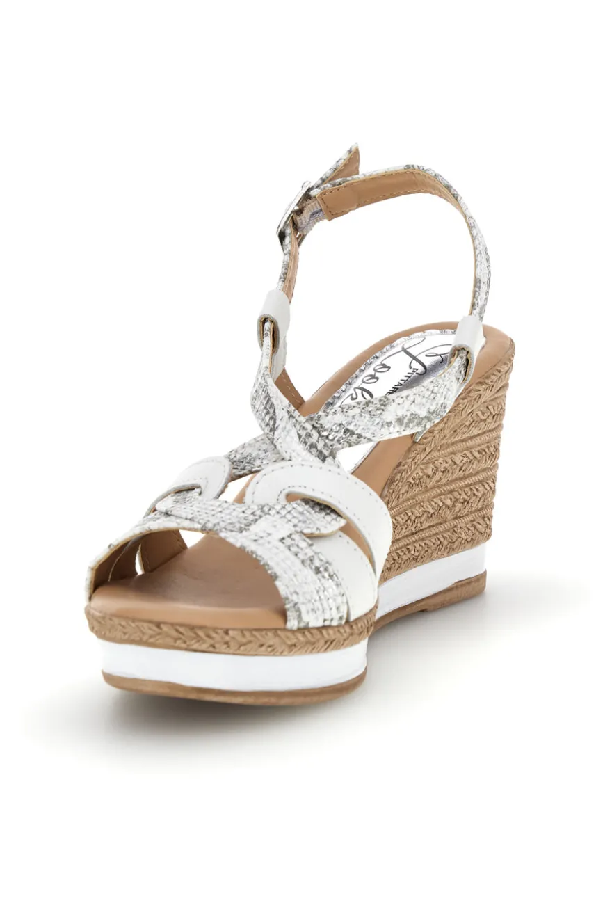 Sandali bianco Made in Italy con tomaia in pelle Pittarello look MK3226228