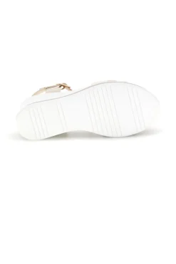 Sandali bianco zeppa cinturino regolabile Energy E485