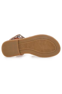 Sandali Bimba Marroni e Oro Pitt Kids 2205004