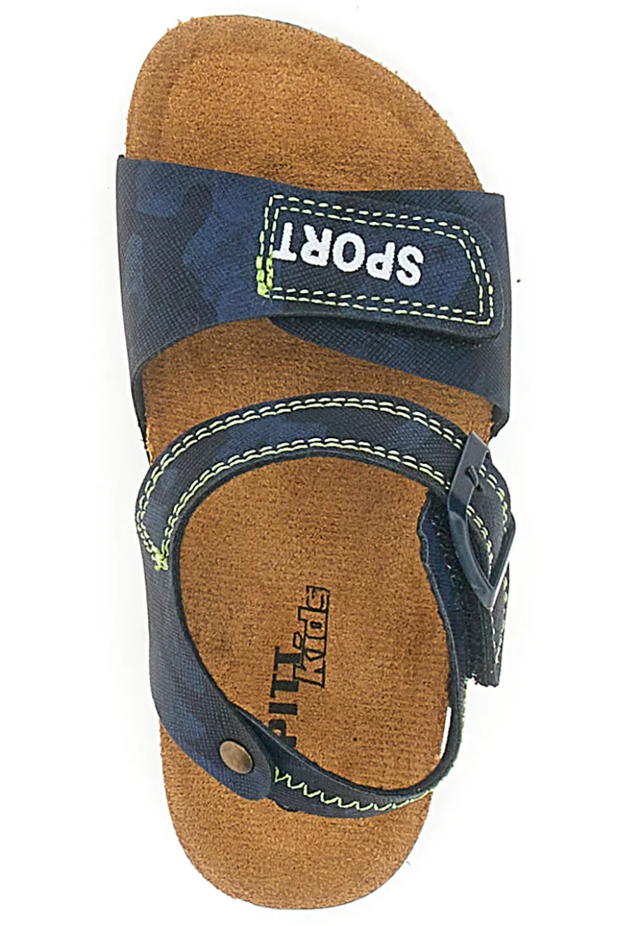 Sandali Blu Camouflage Pitt Kids 14431