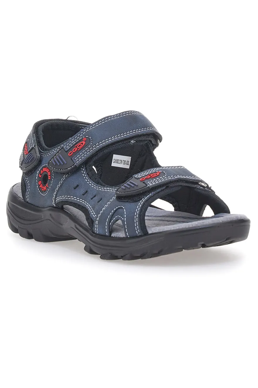Sandali blu con chiusura a strappo Canguro CA1002