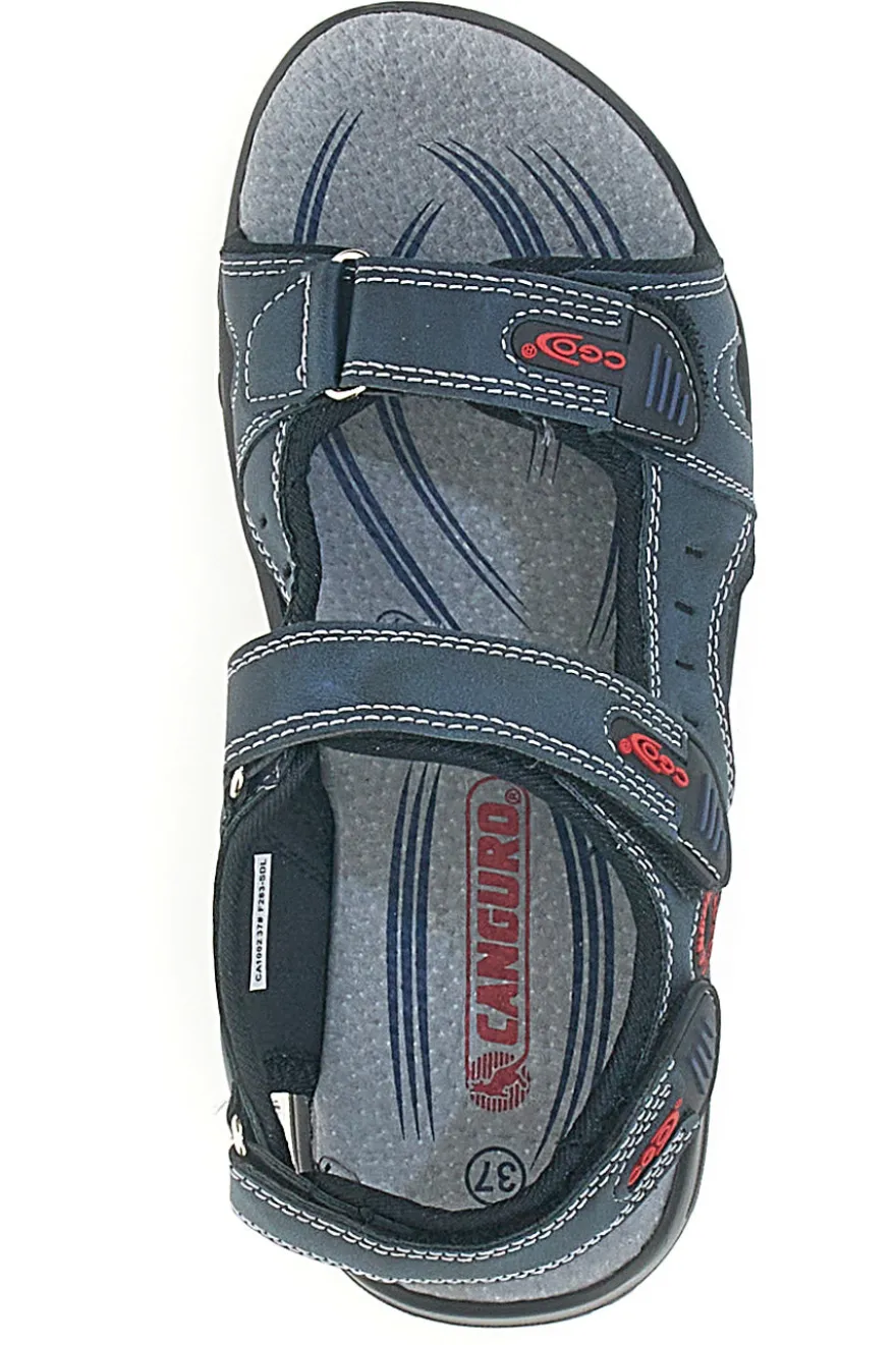 Sandali blu con chiusura a strappo Canguro CA1002