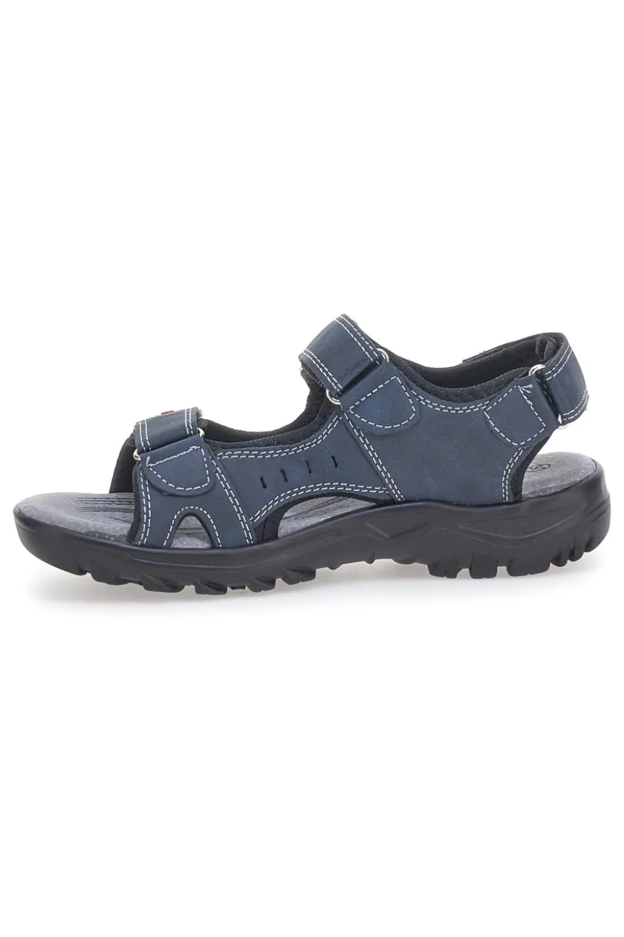 Sandali blu con chiusura a strappo Canguro CA1002