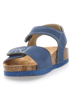 Sandali blu con chiusura a strappo e scritta SPORT Pitt Kids 14513