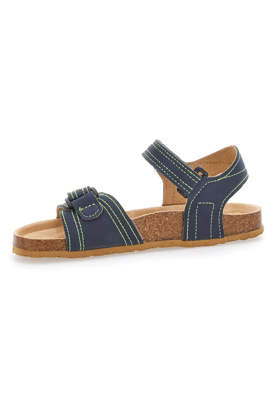 Sandali Blu con Chiusura in Velcro ASSO 64135