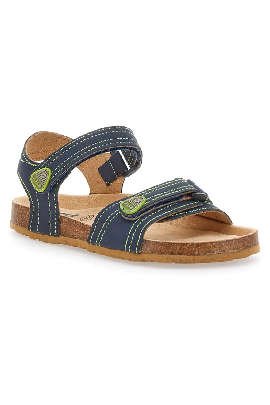 Sandali Blu con Chiusura in Velcro ASSO 64135
