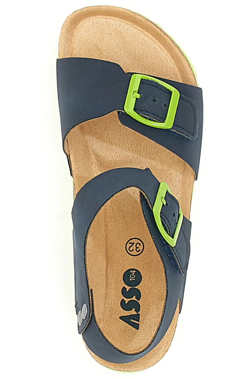 Sandali Blu con Chiusura in Velcro ASSO 16210