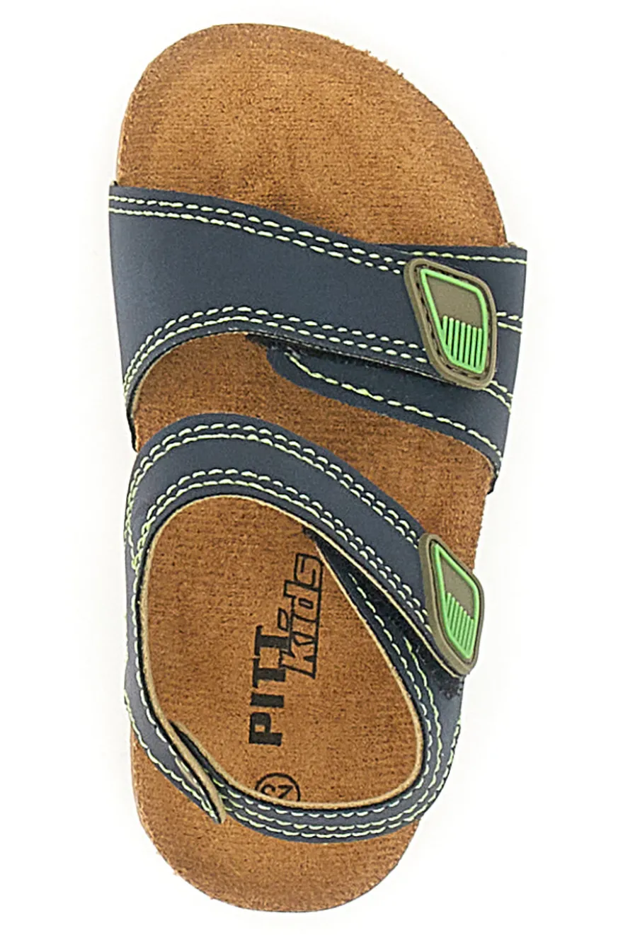 Sandali Blu con chiusura a strappo PITT KIDS 14128