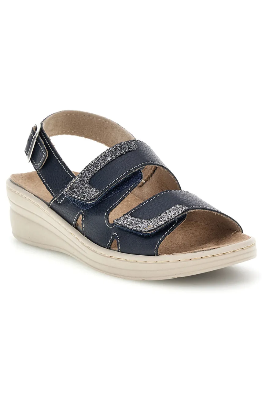 Sandali blu con cinturini regolabili e soletta estraibile Prima riga 1183