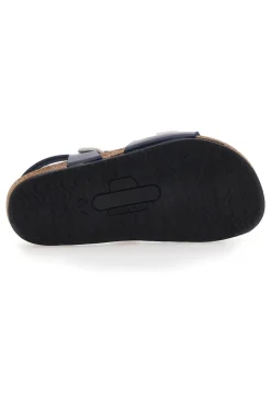 Sandali blu con cinturini stampati e plantare preformato Pittarello Bio 257A066SR
