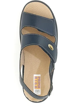 Sandali Blu con Cinturino e Sottopiede in Pelle PRIMA RIGA 182