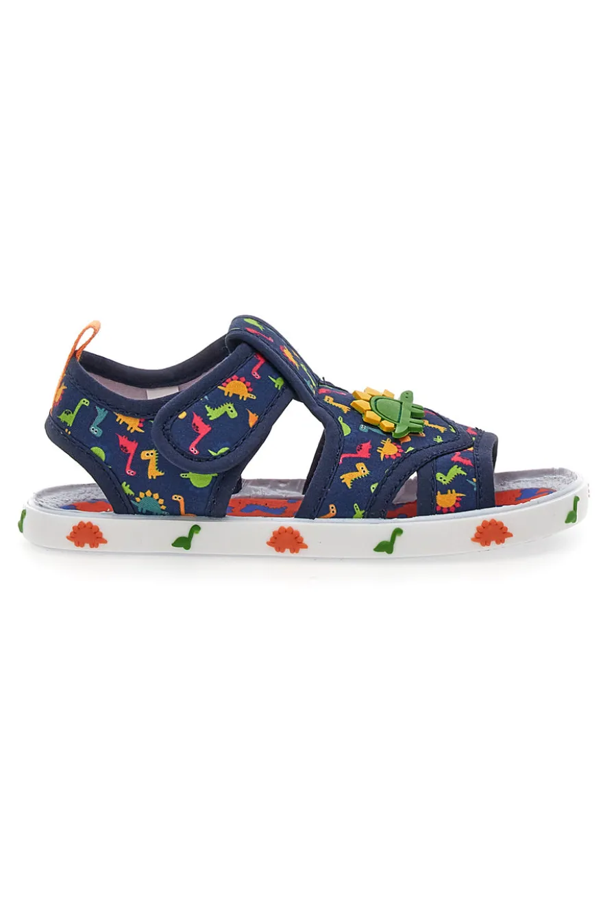 Sandali blu con dinosauri colorati Pitt kids PK2429A