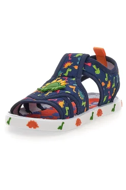 Sandali blu con dinosauri colorati Pitt kids PK2429A