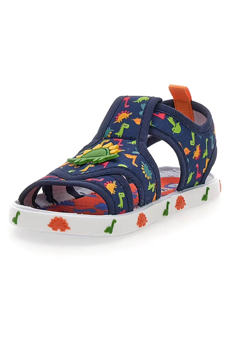 Sandali blu con dinosauri colorati Pitt kids PK2429A