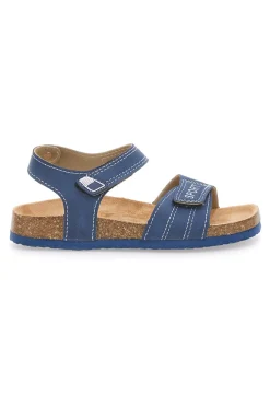 Sandali blu con doppio strappo e plantare in sughero PITT KIDS 14513