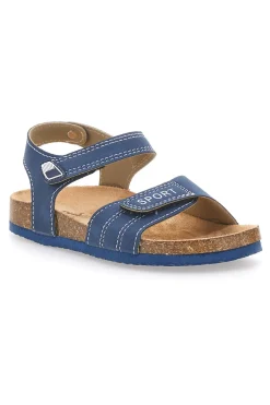 Sandali blu con doppio strappo e plantare in sughero PITT KIDS 14513