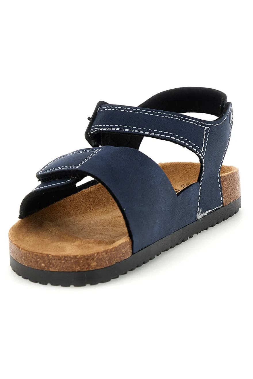Sandali blu con doppio strappo Pitt kids 14604