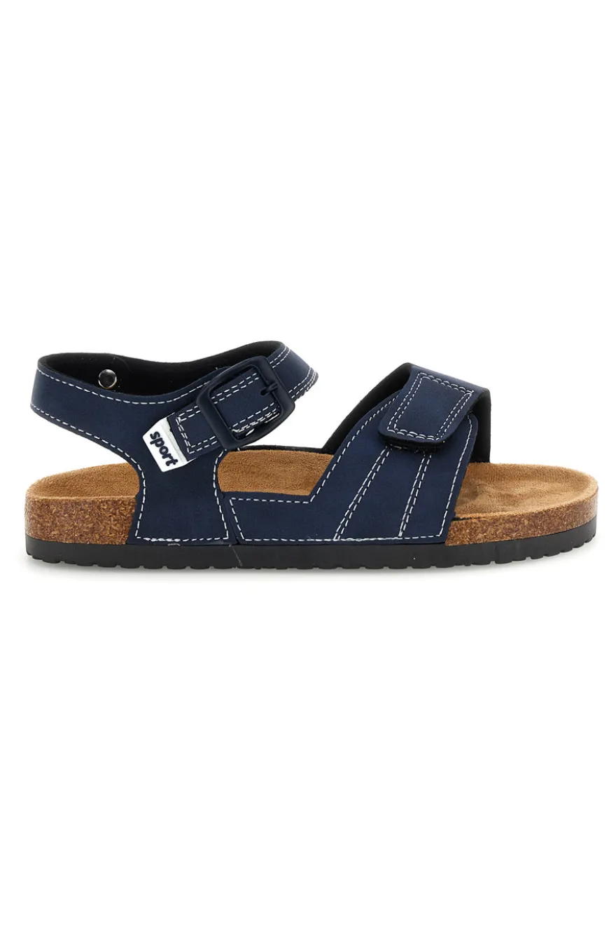 Sandali blu con doppio strappo Pitt kids 14604