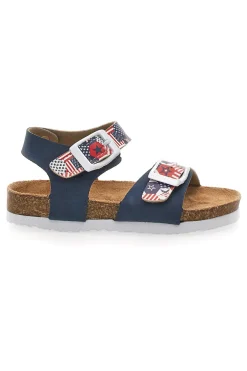 Sandali blu con fantasia e strappo PITT KIDS 14514