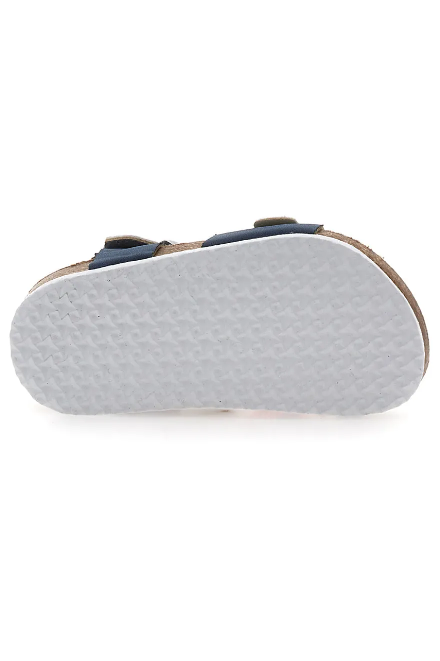 Sandali blu con fantasia e strappo PITT KIDS 14514