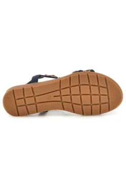 Sandali blu con fascette intrecciate e dettagli decorati Quanna mell 22139