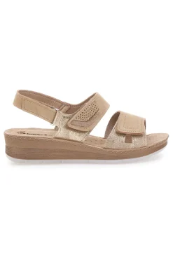 Sandali Blu con Fascia a Velcro e Sottopiede in Pelle INBLU 61 FC