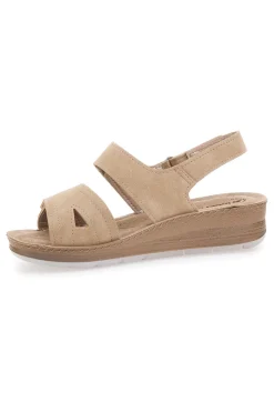 Sandali Blu con Fascia a Velcro e Sottopiede in Pelle INBLU 61 FC