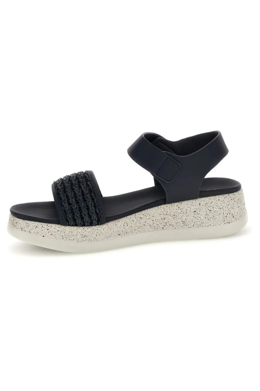 Sandali blu con fascia intrecciata suola comfort Plocadi Bza9052612
